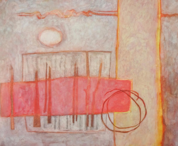 Low Sun in Winter Woods, Abstract Watercolours