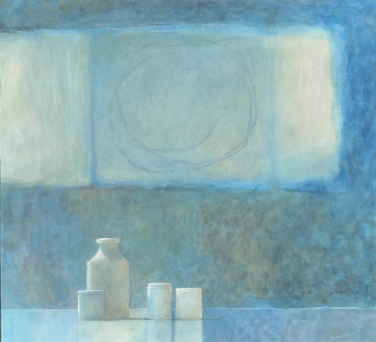 Pots with a Light Space, Watercolour Still Life