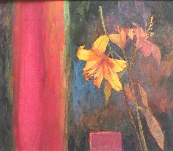 Single Lily, Watercolour Still Life